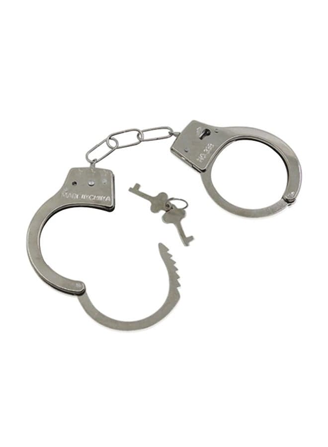 Metal Handcuffs Toy With 2 Keys For Role Play Costume Parties Or Theme Party 21 x 1 x 18cm