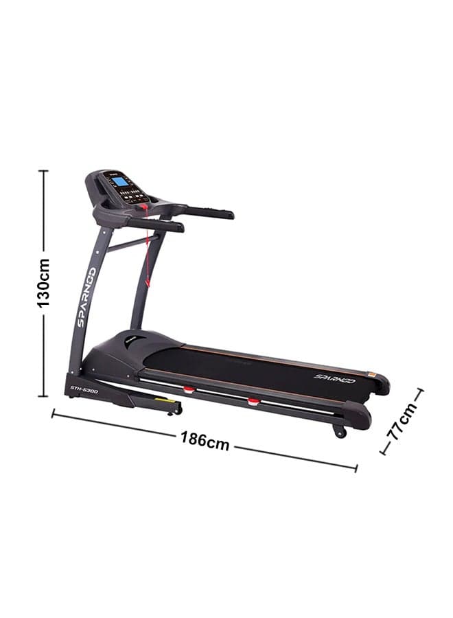 STH-5300 (5.5 HP Peak) Automatic Treadmill - Foldable Motorized Walking & Running Machine for Home Use - Sturdy Equipment with Auto Incline 186x77x130cm