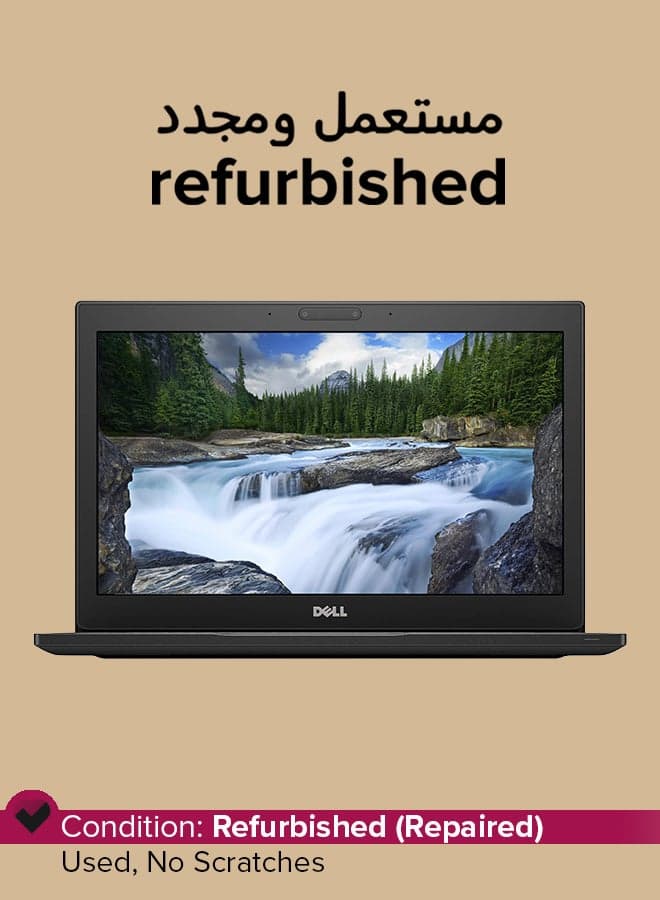 Refurbished - Lattidue E7290 Laptop With 12.5-Inch Display,Intel Core i5 Processor/8th Gen/8GB RAM/256GB SSD/Intel UHD Graphics 620 English Black