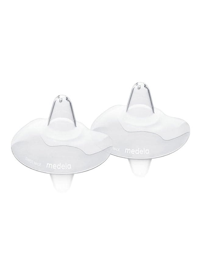 2 Pieces Contact Nipple Shields Large - Assist With Latching, Protective Barrier Made From Soft Silicone