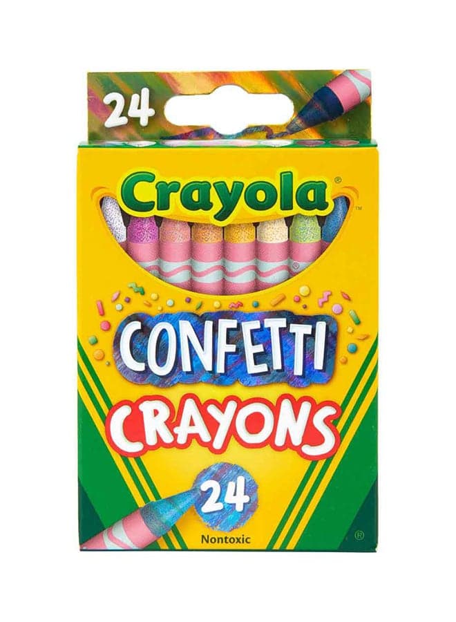 Confetti Crayons, 24 Count 2.69x7.13x11cm