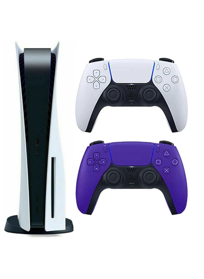 Play Station 5 Console (Disc Version) With Extra Wireless Controller - Purple