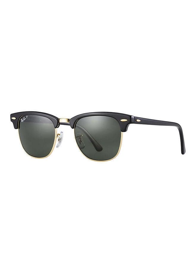 Men's Polarized Clubmaster Sunglasses - RB3016 - Lens Size: 51 mm - Black