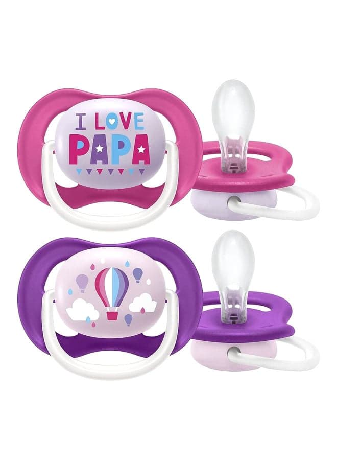 2-Piece Ultra Air Happy Orthodontic Pacifier