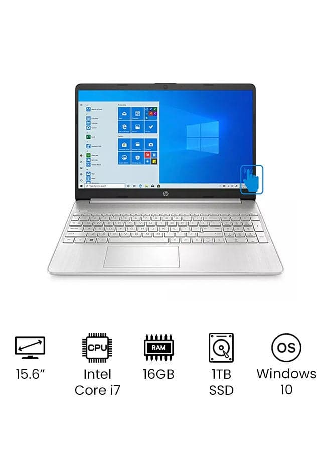 (Upgraded Version) 15 Laptop 2D117AV With 15.6-Inch Display, 11th Gen Core i7-1165G7 Processor/16GB RAM/1TB SSD/Intel Iris XE Graphics /International Version English Silver