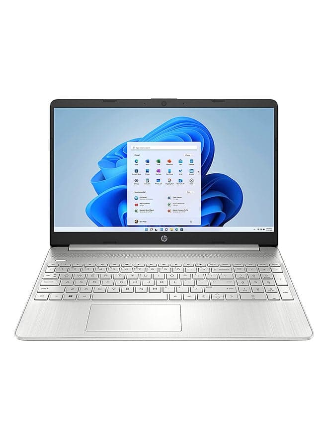 (Upgraded Version) Laptop 15s-fq5059ne With 15.6-Inch HD Display, 12th Gen Intel Core i3 Processor / 8GB RAM / 256GB SSD / Windows 11 Home / English/Arabic Silver