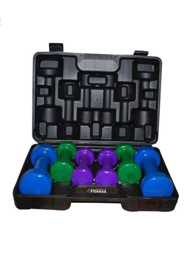 Set Of 6 Weight Lifting Dumbbells 10kg 10kg
