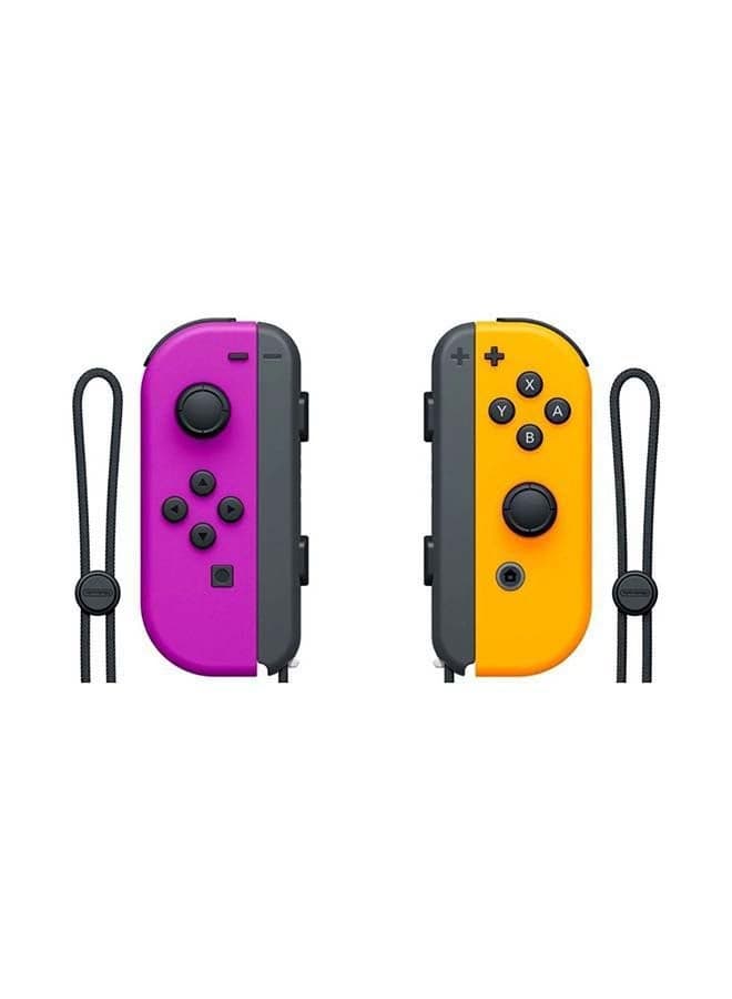 Joy Cons Wireless Controller for Nintendo Switch, L/R Controllers Replacement Compatible with Nintendo Switch - Neon Purple/Neon Orange