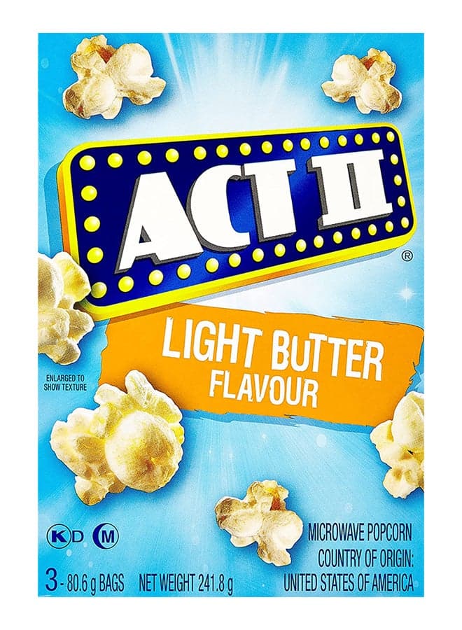 Microwave Popcorn Light Butter Flavour 241.8grams