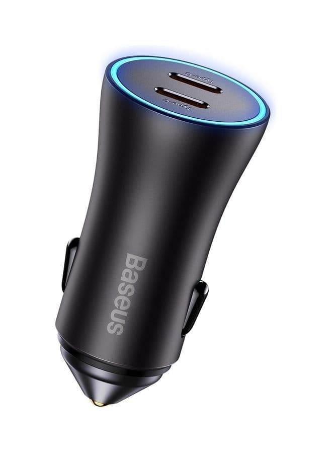 Fast Car Charger PD 40W Dual USB C Ports Fast Charging Car Power Adapter for iPhone 14/iPhone 14 Pro/iPhone 14 Pro Max/13 Pro Max/13/12/11, New iPad 9, iPad mini 6 2021,Galaxy S22 and more Black