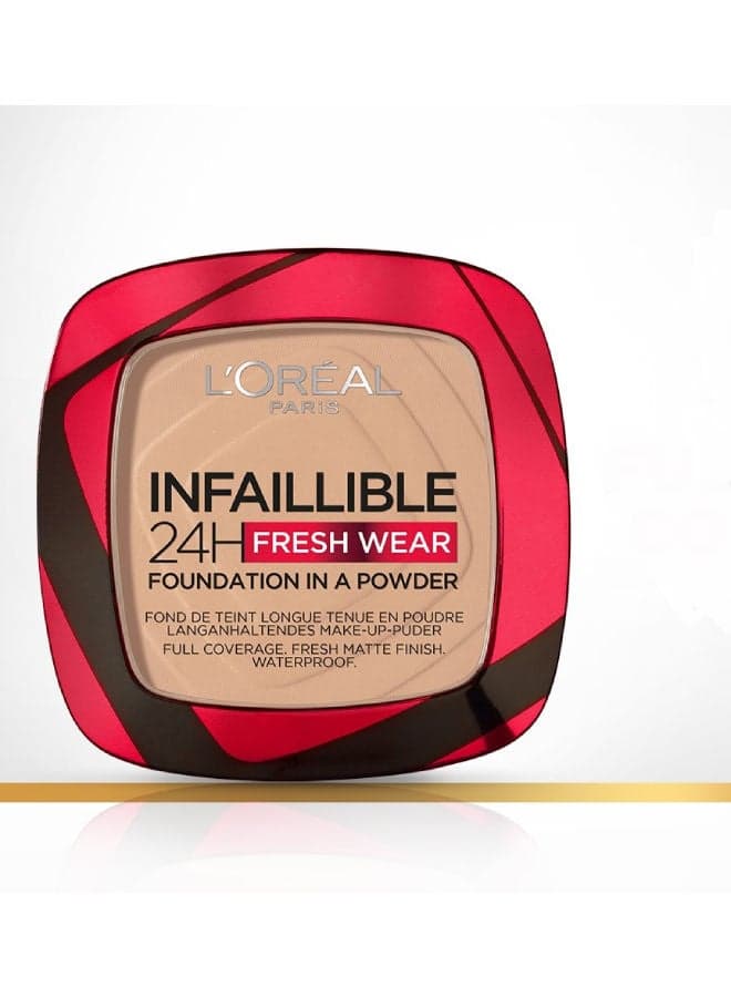 Infallible 24h Matte Compact Powder Long-lasting, Shade 130 True Beige, 9g 130 True Beige