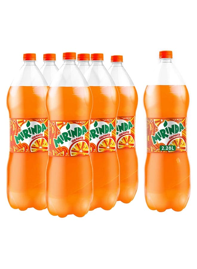 Orange Carbonated Soft Drink Plastic Bottle 2.28Liters Pack of 6