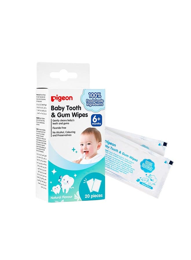 Baby Tooth And Gum Wipes - 20 Sheets - Natural Flavor - Packaging May Vary