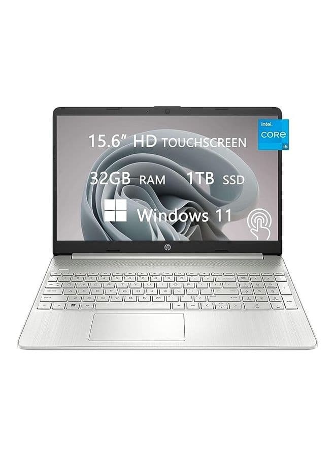 (Upgraded Version) 2022 Touch-Screen Laptop With 15.6-Inch Display, Core i5-1135G7 Processor/32GB RAM/1TB SSD/Intel Iris XE Graphics/Windows 11/LIONEYE MP / English/Arabic Silver