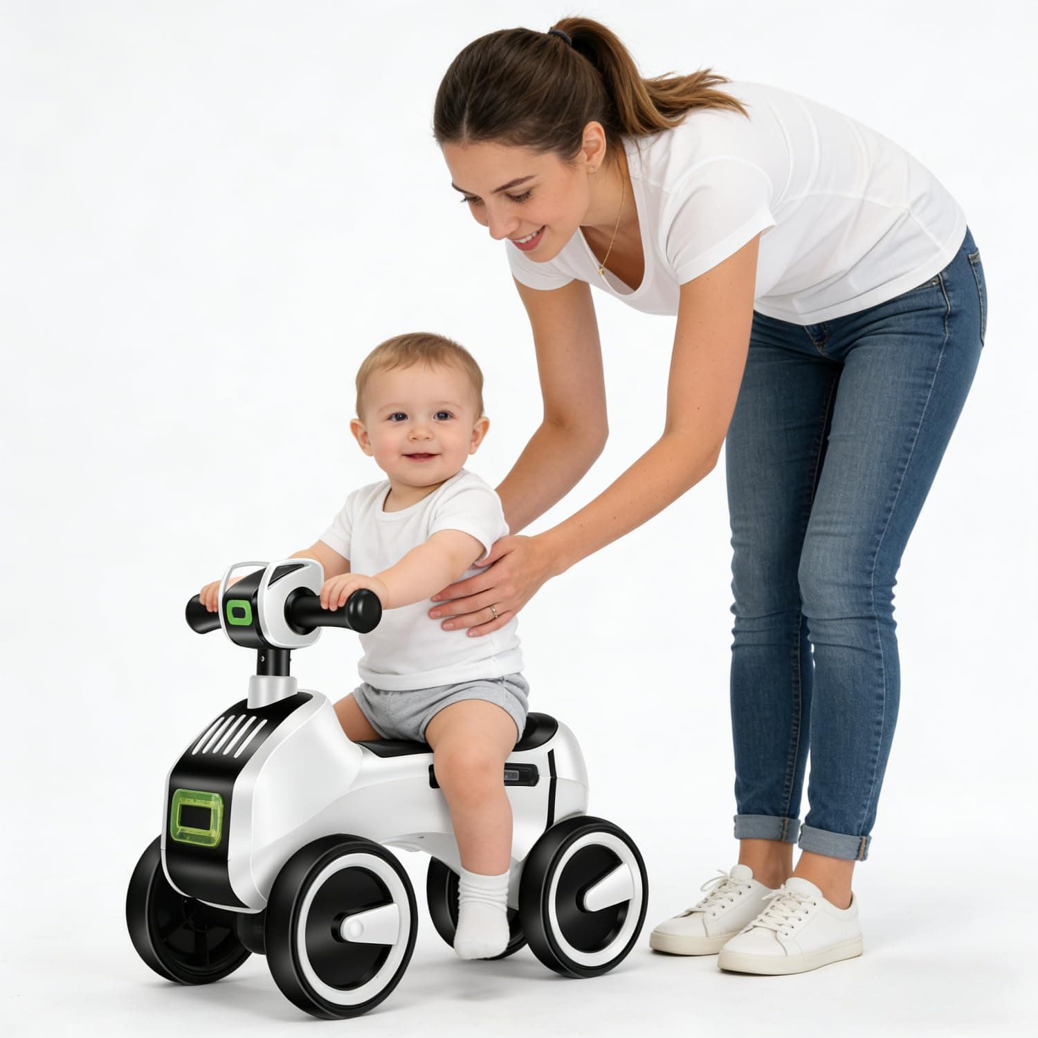 Baby Balance Bike Toys for 12-36 Months Kids Toy Boy Girls Gifts Toddler Best First Birthday Gift Children Walker No Pedal Infant 4 Wheels Bicycle