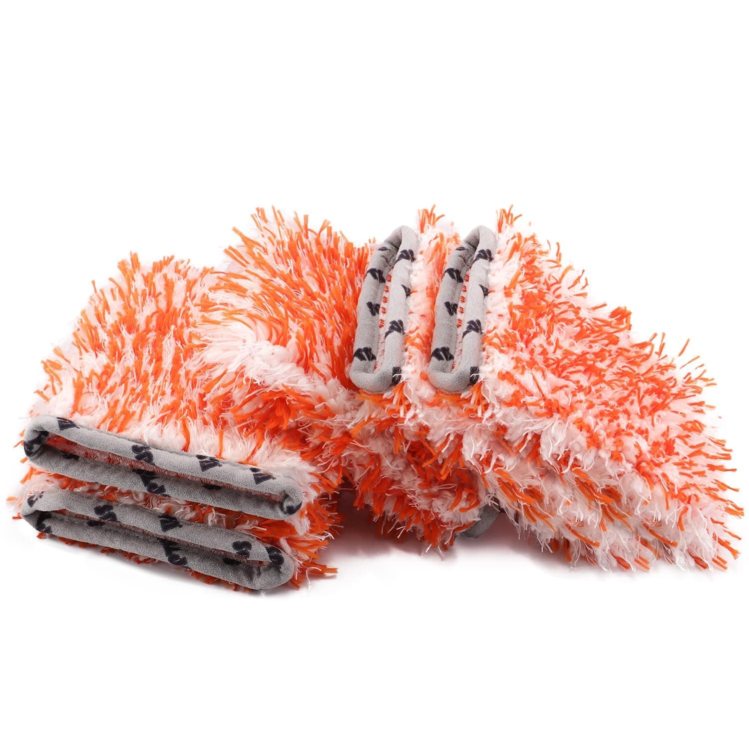 SPTA Microfiber Car Wash Mitt for Small Area, 5Pcs Ultra Absorbent Car Wash Gloves, Plush Fiber Cloth Material, Safe Washing with Any Soap, Bucket, Foam Gun, Foam Cannon, 6.5Inch x 5.5Inch Size