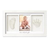 Yelajoy Baby Hand and Footprint Kit - Clay Handprint Keepsake Frame, Newborn Nursery Picture Frame, Personalized New Mom Gifts for Baby Shower & Registry (Alpine White)