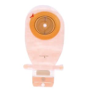 Assura 1-Piece Wide Outlet Drainable Pouch Cut-to-Fit Non-Convex 3/8" - 2-3/4", Transparent - 10 Each / Box