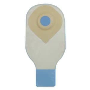 EI7612198BX - Securi-T USA 12 1-Piece Extended Wear Drainable Pouch Pre-Cut 3/4 Transparent 1 Curved Tail Closure