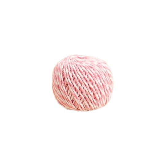 Twine, 1 Rolls 1.5mm ,DIY Crafts, Picture Display and Embellishments, Festive Twine for Gift Wrapping (Each 229 Feet),Pink White