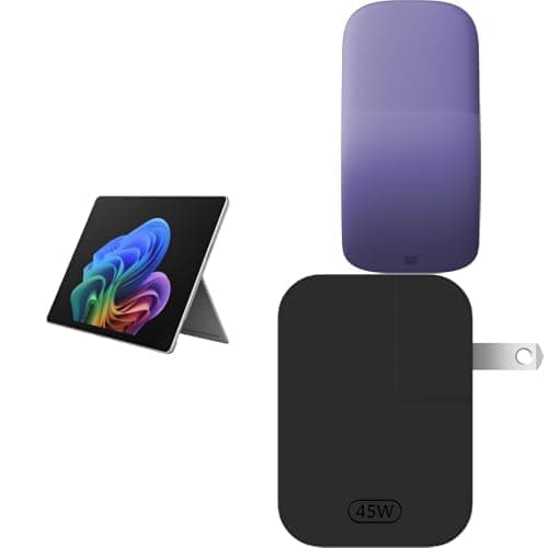 Microsoft Surface Pro 13" (12th Edition) | LCD | 1, Microsoft Surface Arc Bluetooth Mouse Violet (EP2-32835), Surface 45W USB-C Power Supply Black