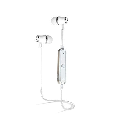 Bluetooth Earphones Ring for Gionee F9 Plus Smartphone Wireless Remote Hands-Free Headset (White)