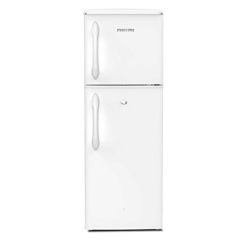 ثلاجة صغيرة الحجم 4.7 قدم مكعب (132 لتر) من نيكاي | ترموستات قابل للتعديل | مبرد R600A صديق للبيئة | ضاغط صامت وموفر للطاقة | وظيفة اذابة الثلج | NRF170N23W