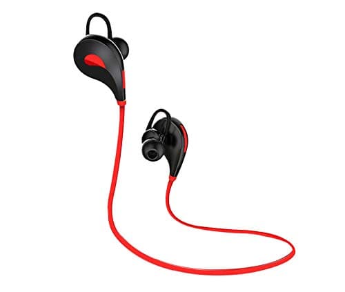 Bluetooth Sports Headphones Wireless Sound Hands-Free Universal Earphones For Sony Xperia 1 Smartphone (Red)