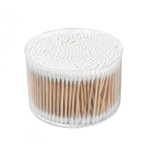 Pack of 500 Cotton Buds, Bamboo Cotton Buds with Double Round Thick Tips, Bamboo Cotton Swab, Ear Sticks Bamboo, Bamboo Cotton Bud, Bamboo Ear Plugs Cotton Buds for Make-Up Jewellery and Ears