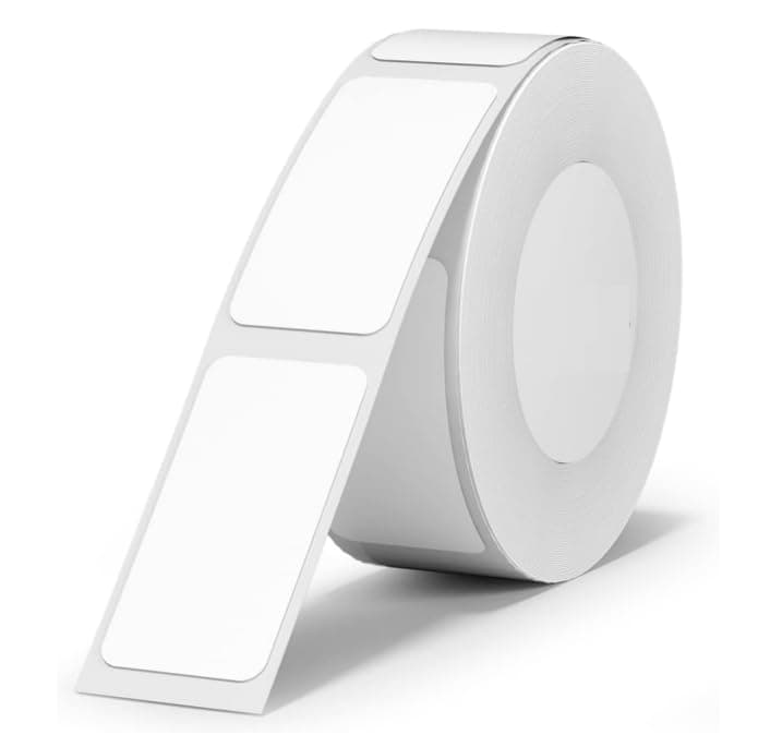 Label Maker Tape White Label Print Paper Compatible for D11 D110 D101, Thermal Sticker Paper 0.59'' x 1.18'' Waterproof Labeling Tape Replacement 230 Labels/Roll (15×30mm)