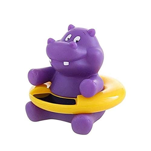Baby Infant Hippo Animal Shape Bath Tub Water Temperature Tester Toy (Purple)