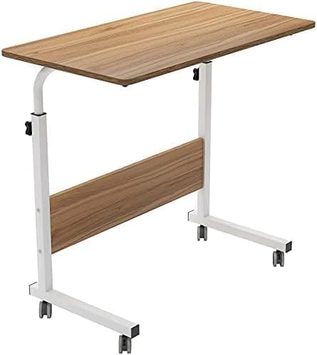 Adjustable Laptop Computer Desk Suitable for Bedroom Living Room Office Sofa 1ST (Brown*White 80cm)