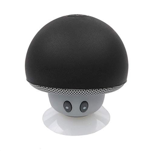 Mushroom Speaker Bluetooth for Sony Xperia L3 Smartphone, Suction Cup, Microphone, Mini (Black)