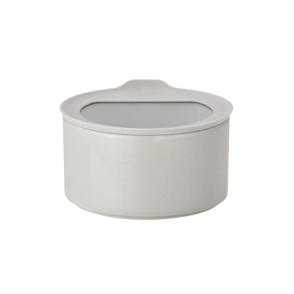 Neflam Fika Ceramic Food Storage Box Round 600ml, Airtight Porcelain Food Container With Lid, Kitchen Storage Organizer, Lunch Box, Meal Prep Container Set Microwave Safe (NC-FO-S060)