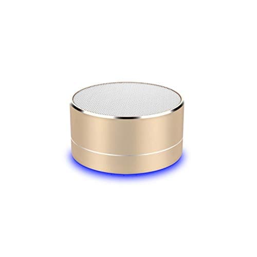 Metal Bluetooth Speaker for Honor 20 Smartphone USB Port TF Card Auxiliary Speaker Micro Mini (Gold)