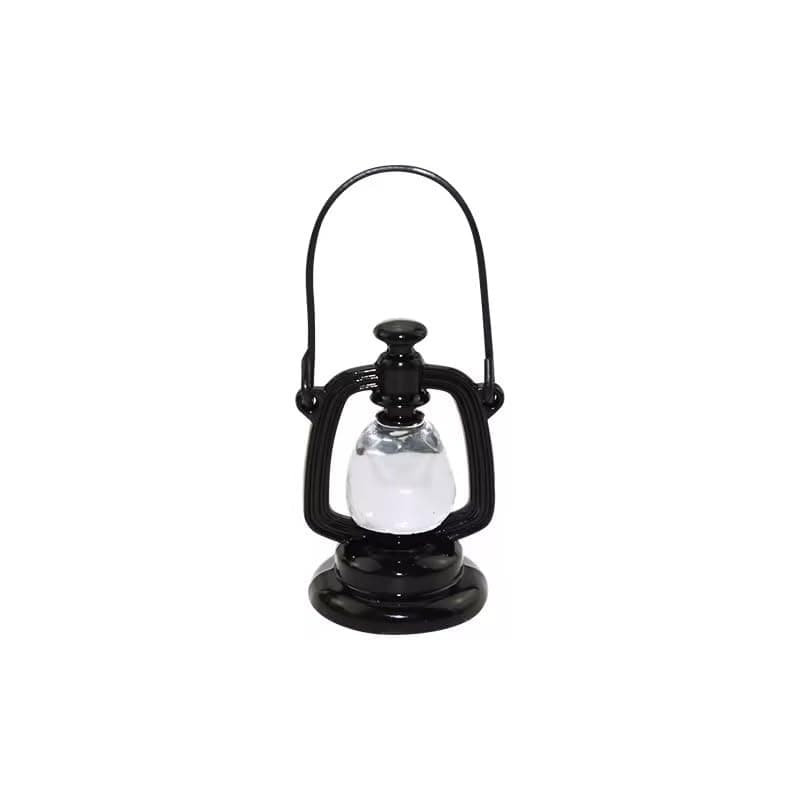 Black Doll House Accessories, Miniature Oil Lamp Doll House Furnishings, Miniature Lantern Dollhouse Miniature Retro Oil Lantern Kerosene Lamp Play Scene Ornaments Decor Furniture