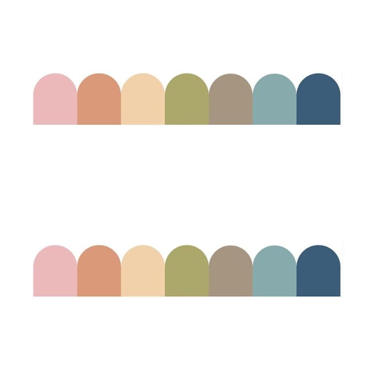 32 Feet Board Borders for Classroom Décor, Bulletin Board Trim Doors Decoration Strips, Hobo Style (Rainbow)
