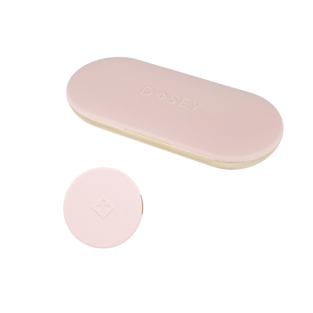 Dosey Pill Compact Pair – 7-Day Weekly Pill Organizer and Essentials Travel Pill Case with Mirrors – Portable Medicine, Vitamin and Supplement Organizer Set – Blush