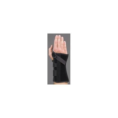 Med Spec V-Strap Wrist Support Brace, 8" Black, X-Small Right