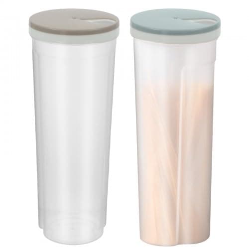 Set of 2 Spaghetti Storage Jar,Tall Airtight Container,1.5L Capacity– Kitchen Containers for Spaghetti, Pasta, Oats, Cereal and Rice