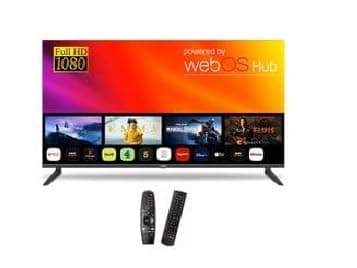 WBOS50 50 inches Smart TV: Netflix, Hulu Video - Black, HDMI, USB - WEB OS HUB Compatible with Television, Smartphone, Tablet, Laptop, Personal Computer