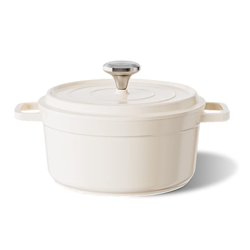Enameled Cast Iron Dutch Oven, 5 Qt Pot with Lid Nonstick Enameled Dutch Oven, Dual Handles Ceramic Saucepan, Kitchen Cookware for Heavy-Duty Cookware for Braising, Stews, Roasting