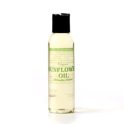 Mystic Moments | Sunflower Organic Carrier Oil - 125ml - 100% Pure | Helianthus annuus seed oil for massage, skincare, haircare and essential oil blending.