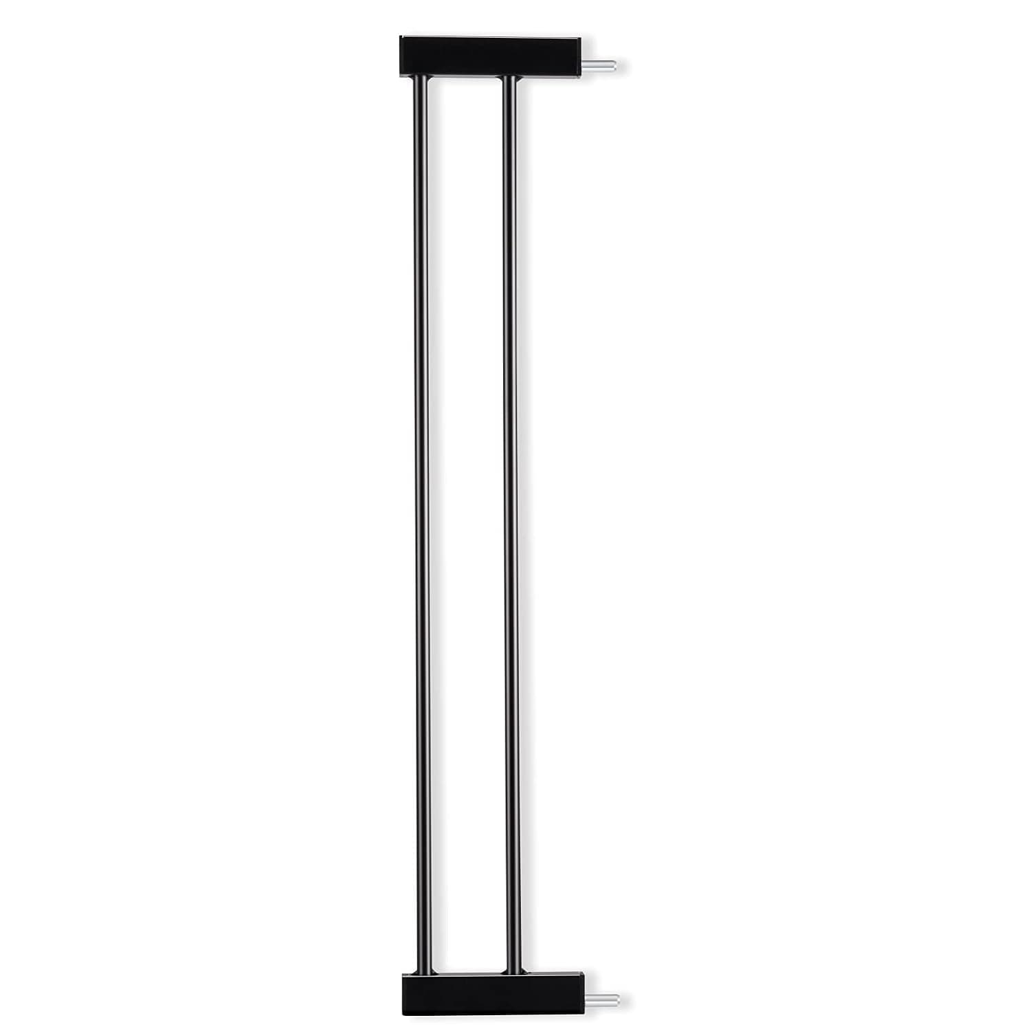 BABELIO Metal Baby Gate,5.5inch (14cm) Black Extension, Extra Wide Baby Gates for Stairs & Doorways, Pressure Mounted Walk Thru Child Gate with Door, NO Need Tools NO Drilling,30" Tall | Extender for Babelio PressGuard & CatPrivilege Series Only, Pressure-Mounted Gate Accessories, No Tools or Drilling Needed