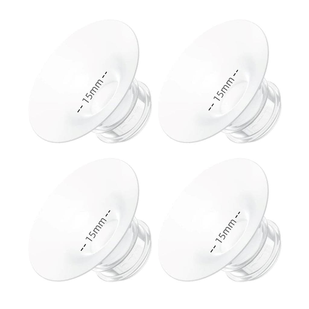 4PC Flange Insert 15mm Compatible with 24mm Flange/Shield Breast Pump | Fit for Momcozy M5/M6/M9/S12 Pro/V1 Pro/V1 Pro Breast Pump, Eufy/Elvie/Medela/Spectra/Lansinoh/NCVI/Lansinoh/TSRETE