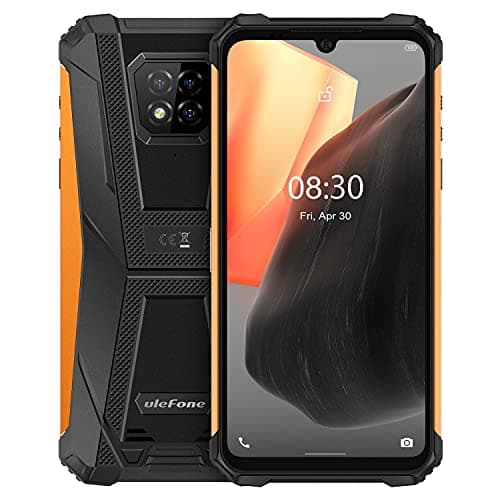 Ulefone Armor 8 Pro Rugged Phone, 8GB+128GB Triple Back Cameras, Waterproof Dustproof Shockproof, Face ID & Fingerprint Identification, 5580mAh Battery, 6.1 inch Android 11, 4G, OTG, NFC (Orange)