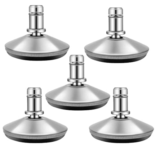 YelaJoy 5PCS Bell Glides for Office Chairs - Replacement Stationary Feet Convert Swivel Caster Wheels to Fixed Legs, 7/16"(11mm) Stem Diameter, Heavy Duty Chair Glides for Carpet & Hard Floors