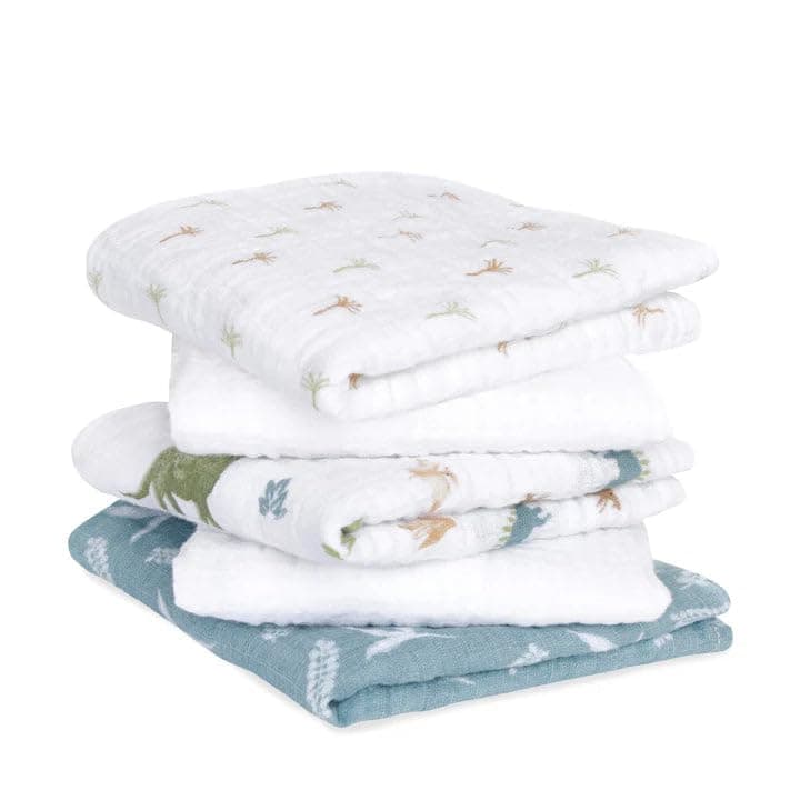 aden + anais™ Essentials 5 Pack Cotton Muslin Squares Dino Jungle