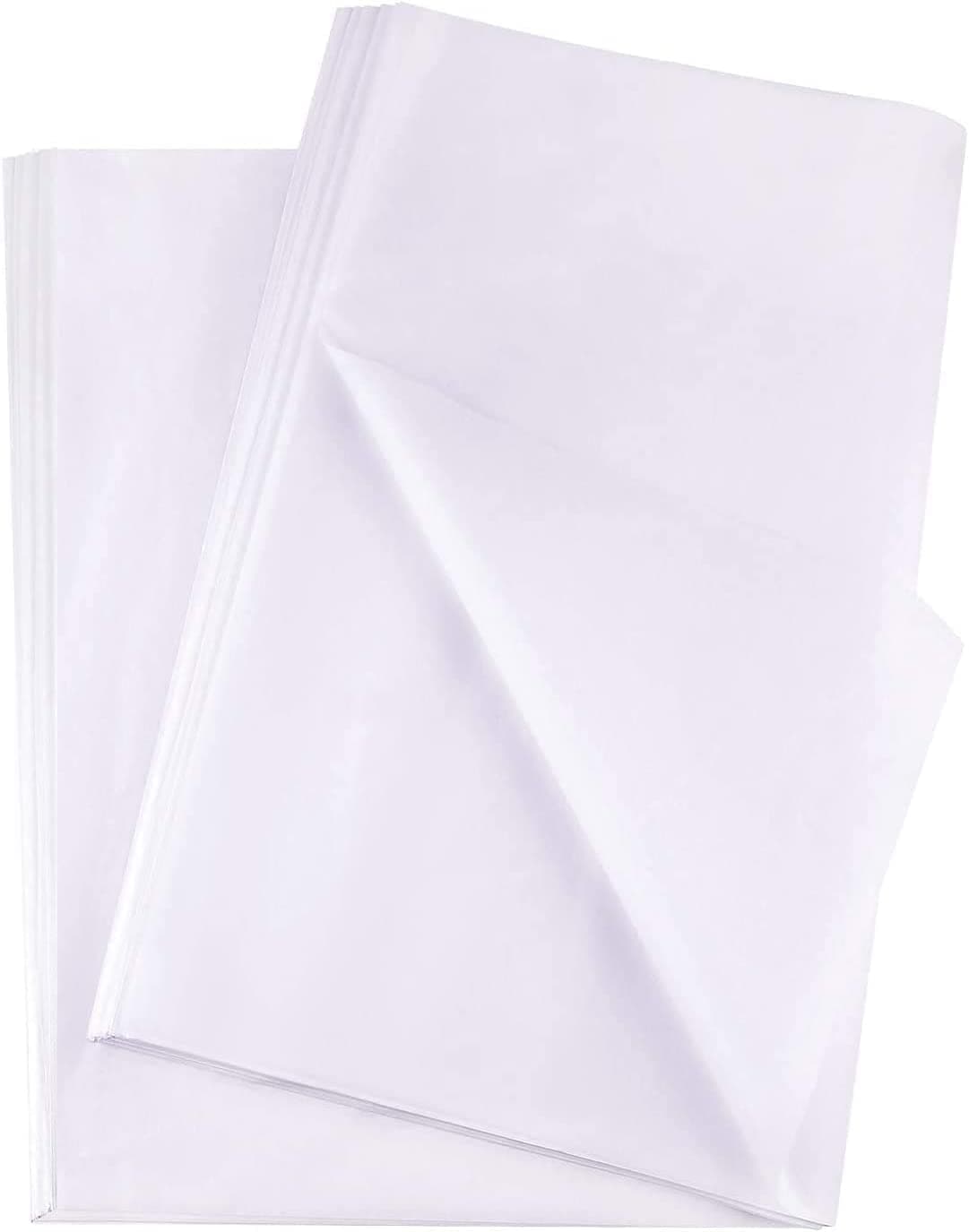 Red Dot Gift® Tissue Paper 50 Sheets White wrapping DIY tissues 50 * 75 cm,17 gram use for T Shirt,Dress,Abayas Wrapping. (White, 50 * 75cm)
