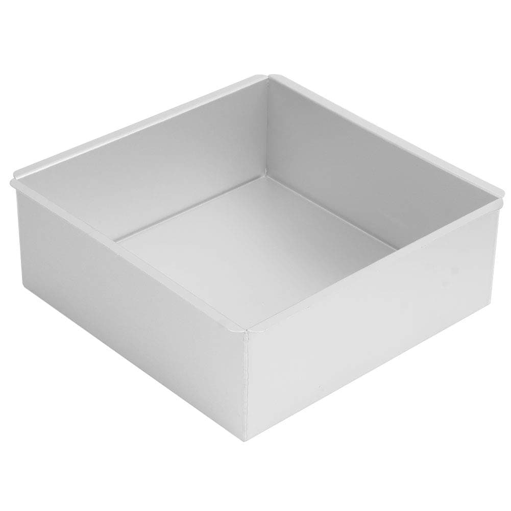 Removable Bottom Anodized Aluminum Square Cake Mold Bread Mold Baking Tool, Fast Heating & Cooling, No Chemical Coating, Silver, 8.7 X 8.7 X 3 in, Kitchen, Baking Room